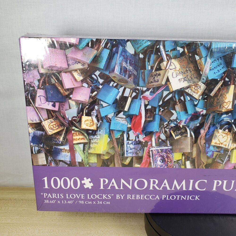 Andrews + Blaine LTD, #2844 Paris Love Locks Panorama Puzzle, 1000 Pieces New - Picture 3 of 16